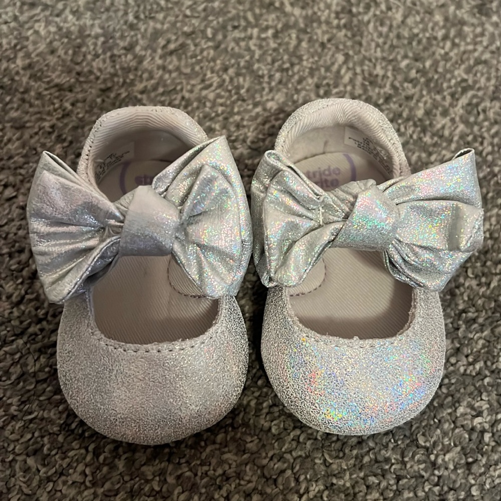 Iridescent Stride Rite Mary Janes